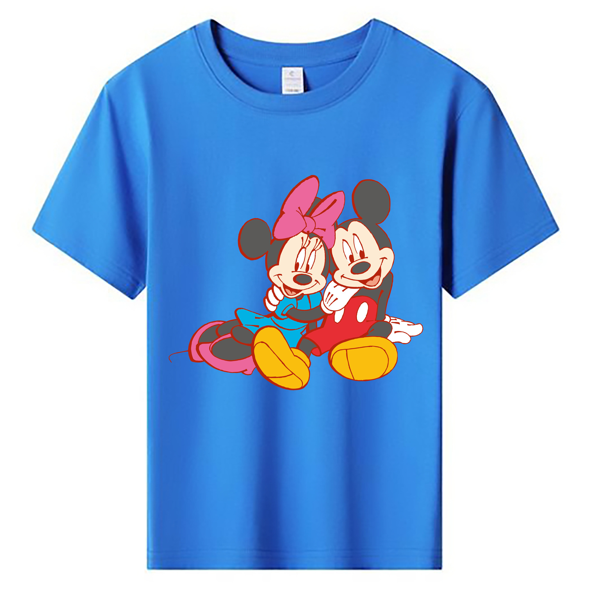 ミッキーマウス Mickey Mouse 綿100％キッズTシャツ（フロントプリント）